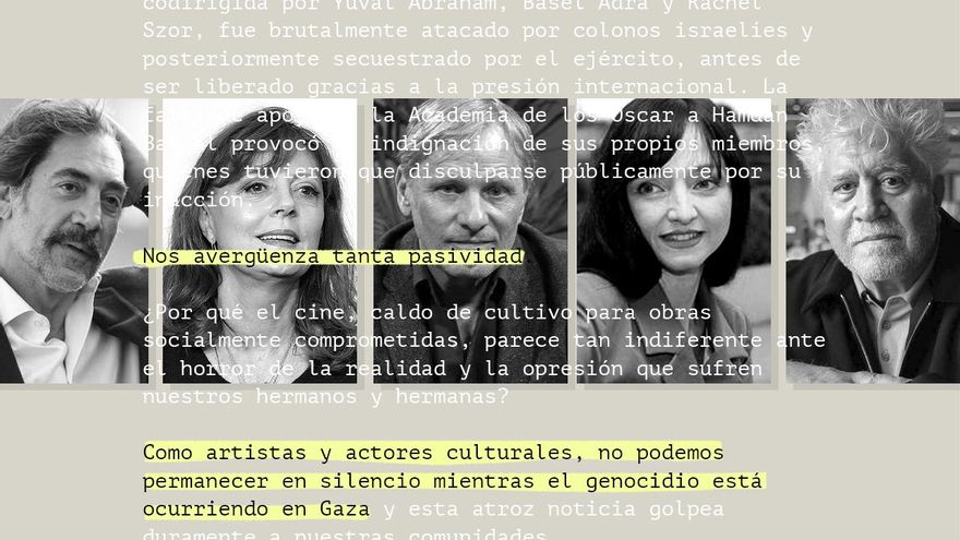 Almodóvar, Viggo Mortensen, Susan Sarandon y más de 300 nombres piden que el cine no sea “indiferente ante el horror” en Gaza