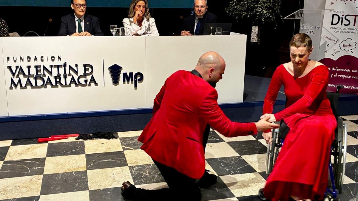 Actuación de la compañía Flamenco Inclusivo durante la presentación de un estudio sobre la cultura inclusiva en las universidades españolas, elaborado por la Universidad Pablo de Olavide.
