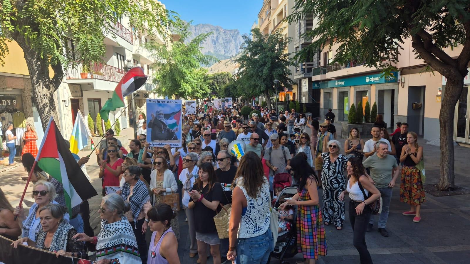 Concentración en favor de Palestina celebrada este sábado en Los Llanos de Aridane.