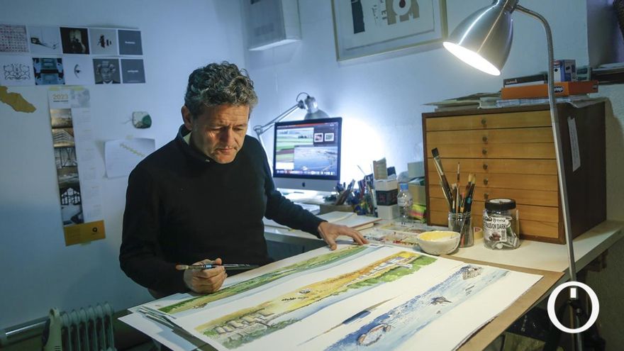 Rafael Obrero en su estudio