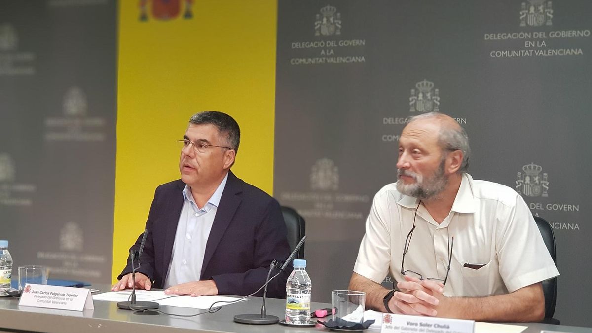 Juan Carlos Fulgencio (a la izquierda) en su etapa de delegado del Gobierno en la Comunitat Valenciana.