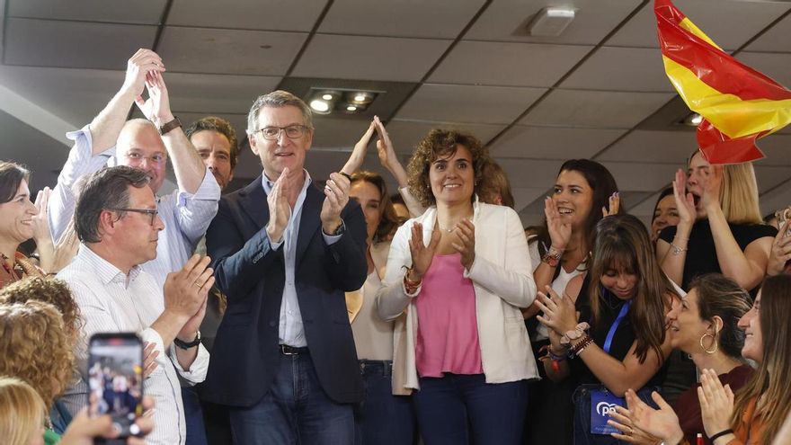 Seguimiento de la noche electoral en la sede del PP