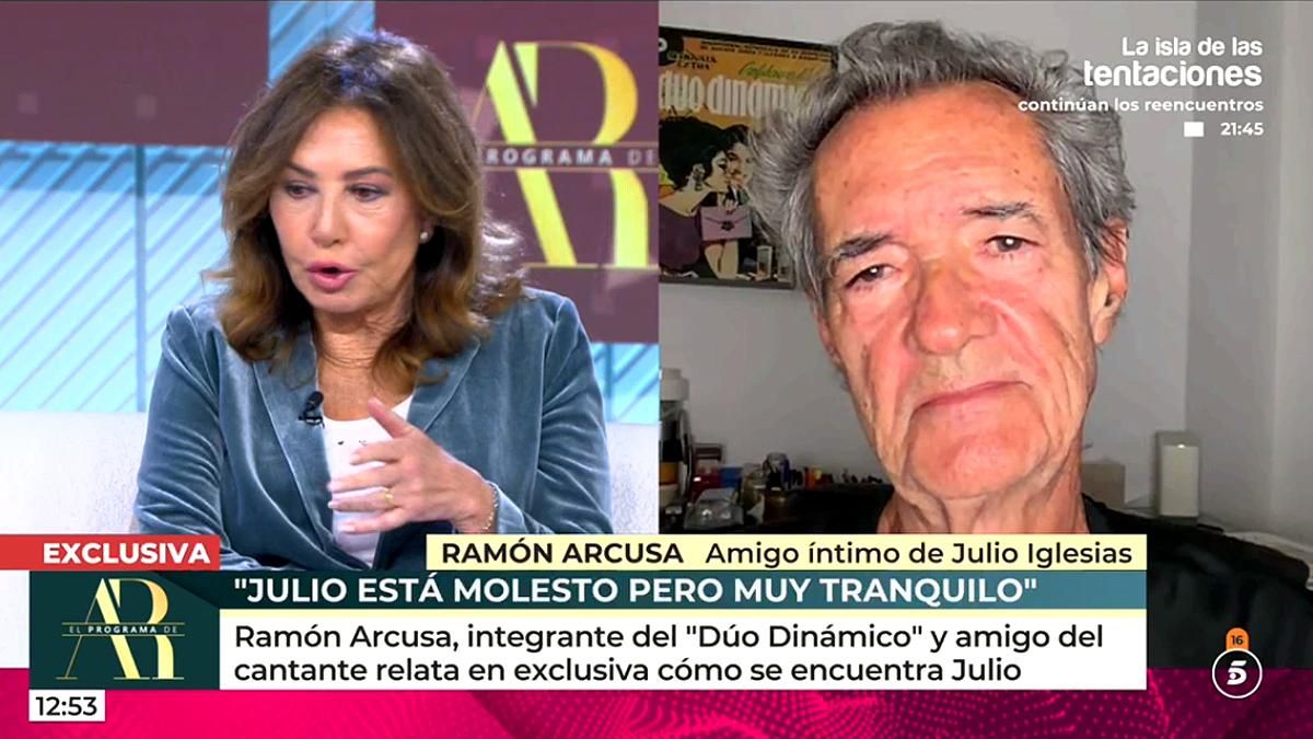 Ana Rosa replica la defensa de Ramón Arcusa, ex 'Dúo Dinámico', a su amigo Julio Iglesias: "La Justicia hablará"