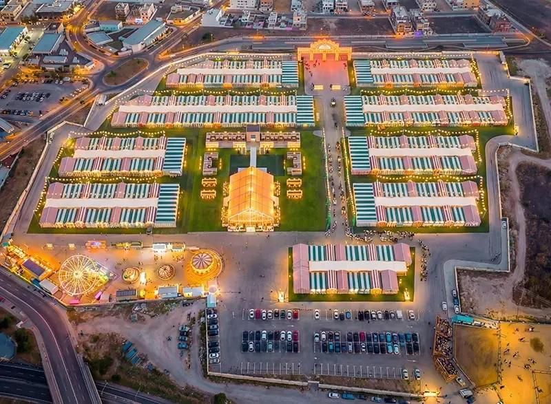 Recreación del recinto que ocupará esta recreación de la Feria de Abril.