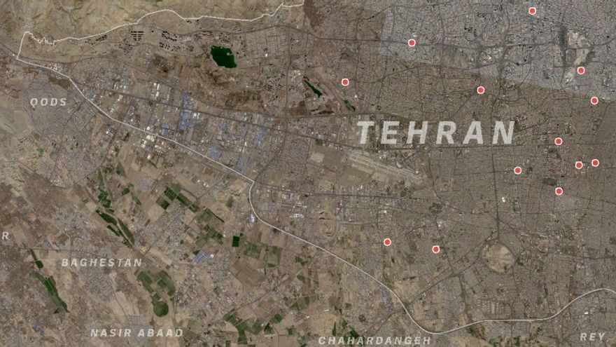 Al menos 15 comisarías de policía y edificios similares han sido atacadas en Irán, según el medio Bellingcat