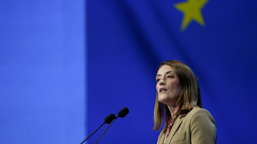 La presidenta del Parlamento Europeo, Roberta Metsola.