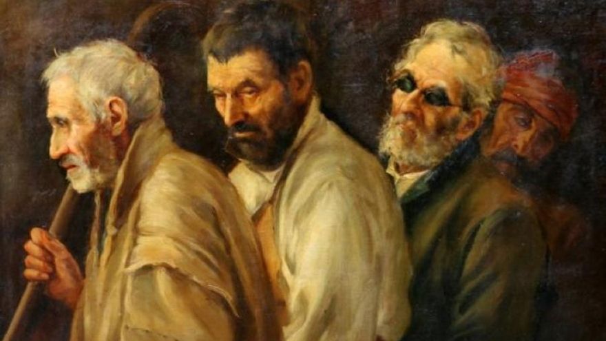 'Los viejos', obra de Francisco Suárez León adquirida por el Cabildo