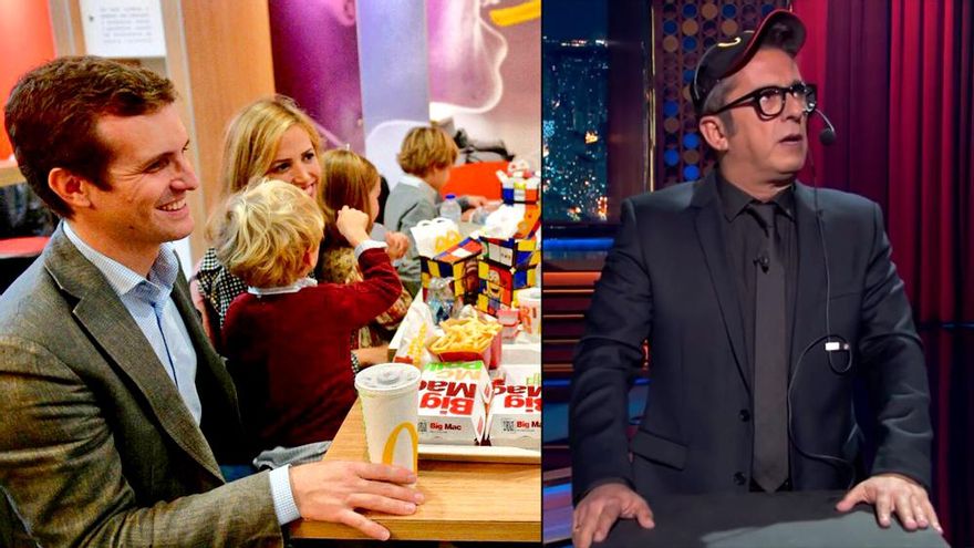 Buenafuente recrea cómo fue el pedido de Casado en McDonalds: "Quiere una de pollo extra, grande y libre"