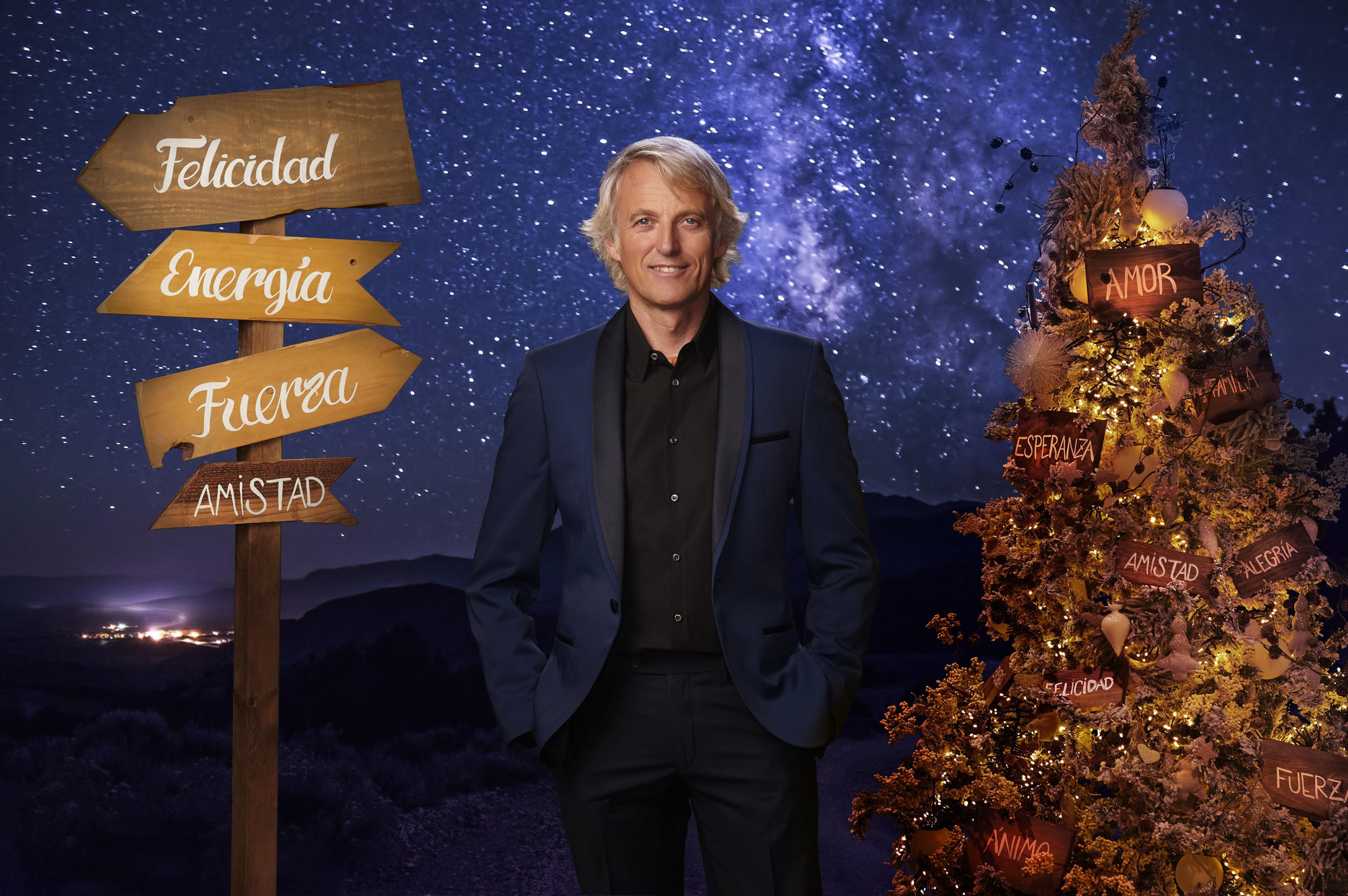 Jesús Calleja, en el posado de Mediaset