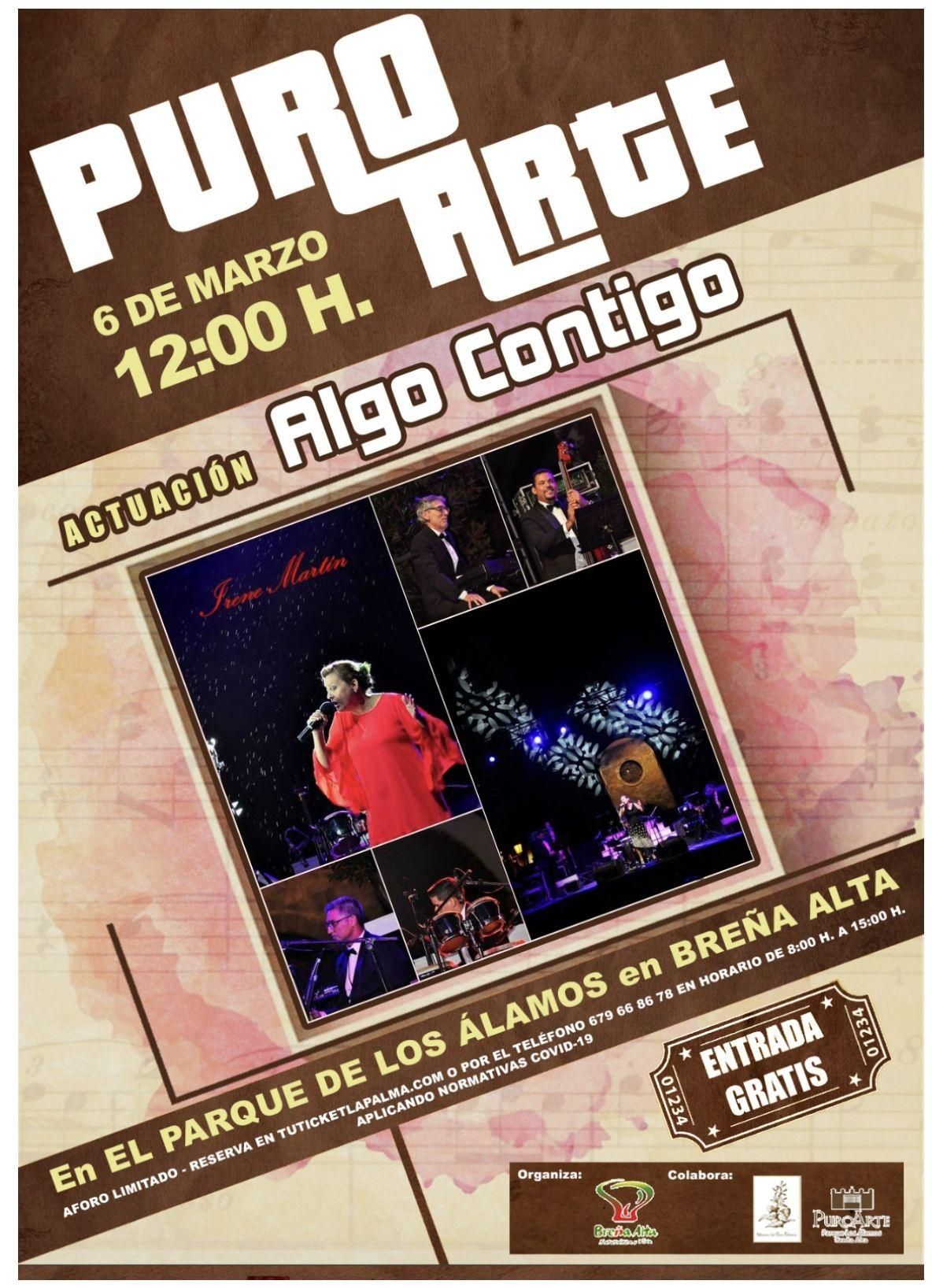 Cartel del espectáculo 'Algo Contigo'.