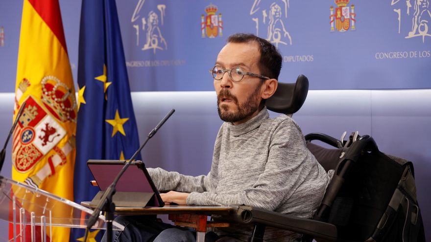 El portavoz parlamentario de Unidas Podemos, Pablo Echenique, en una imagen de archivo. EFE/ Chema Moya