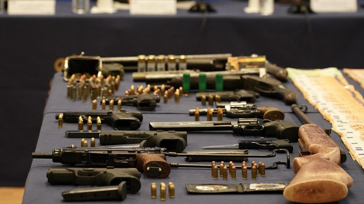 Armas incautadas en la Operación Corralones