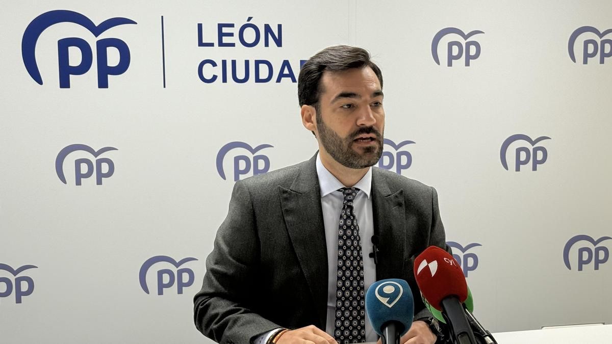 David Fernández, portavoz del Partido Popular en el Ayuntamiento de León.