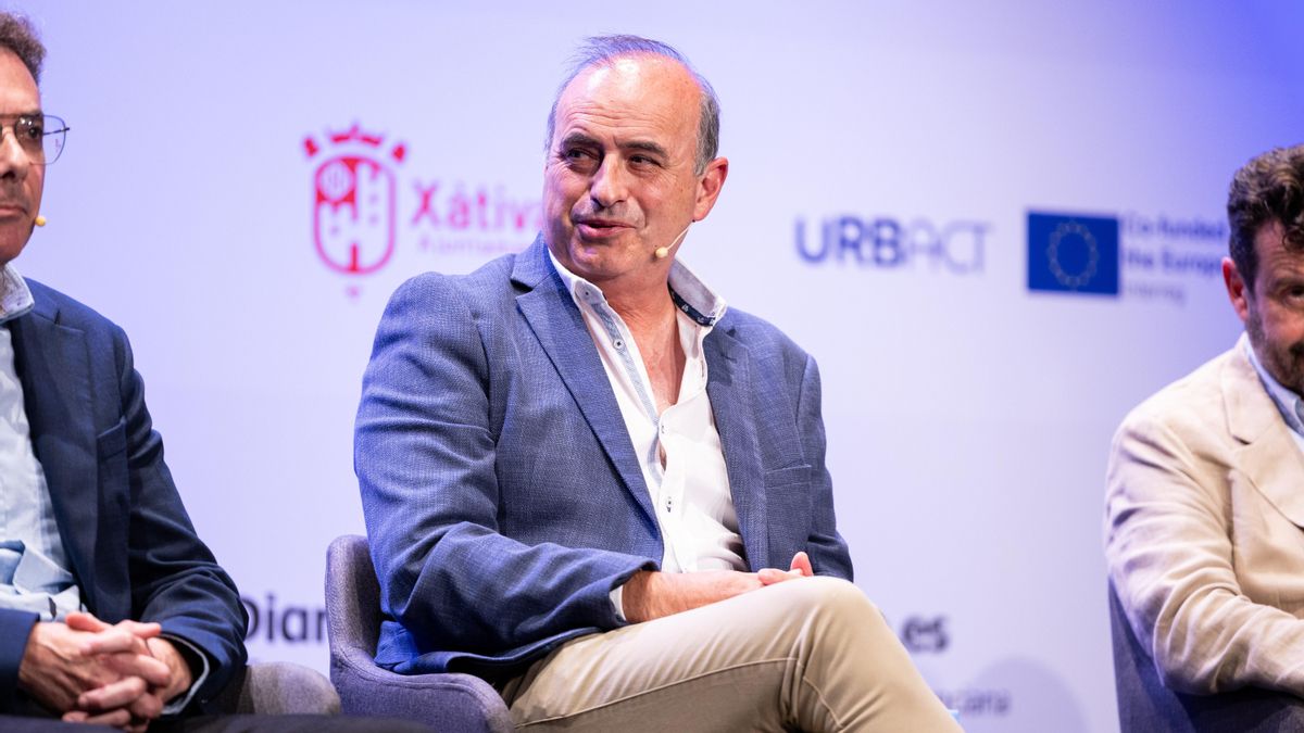 Jorge García, Representante de la Plataforma de Empresarios Nodo Logístico Levante Interior, en el II Foro Municipalista Corredor Mediterráneo.