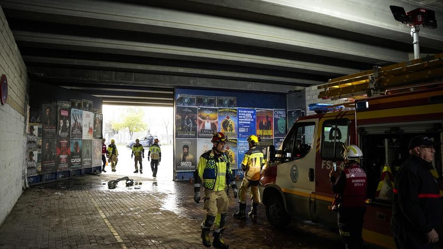 Sevilla reabre las compuertas del muro de defensa del Guadalquivir pero deja el cementerio cerrado tras caer 60 árboles