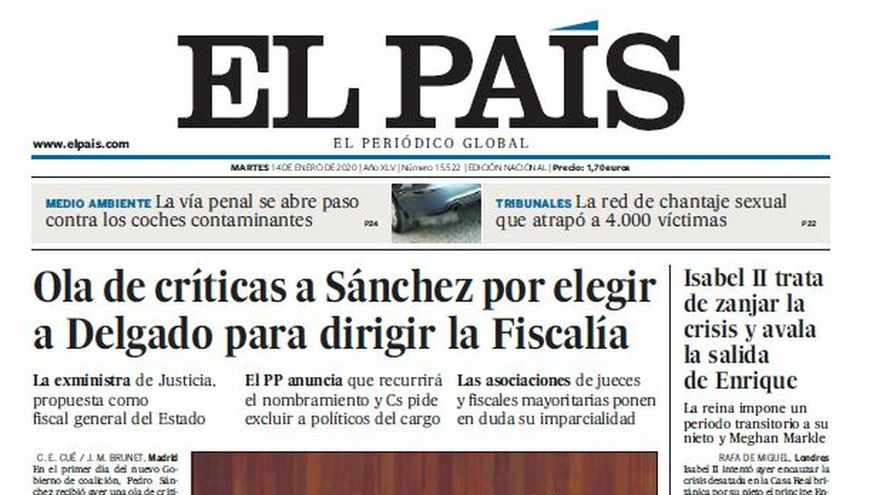 Primeras páginas de los diarios llegados esta noche a nuestra redacción