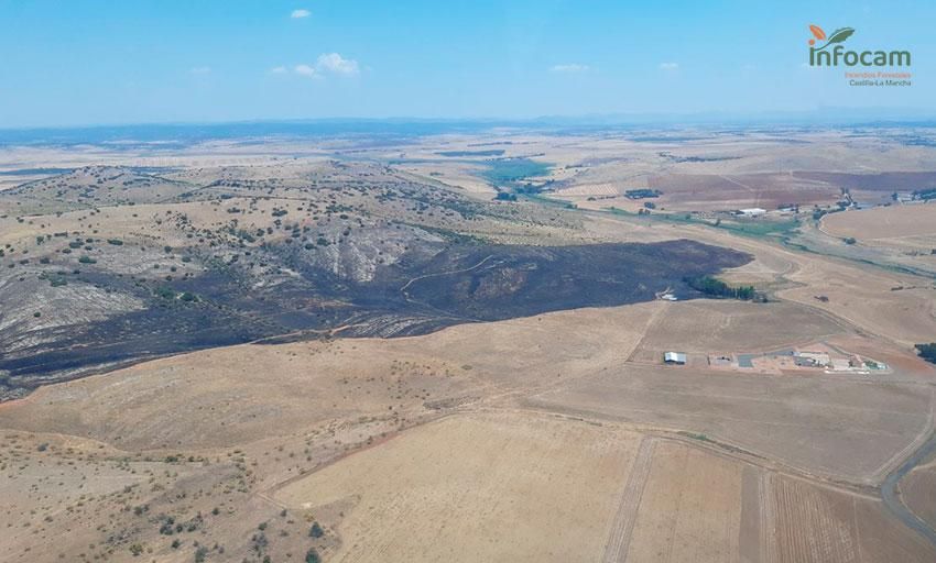Incendio en Corral de Calatrava, 2021