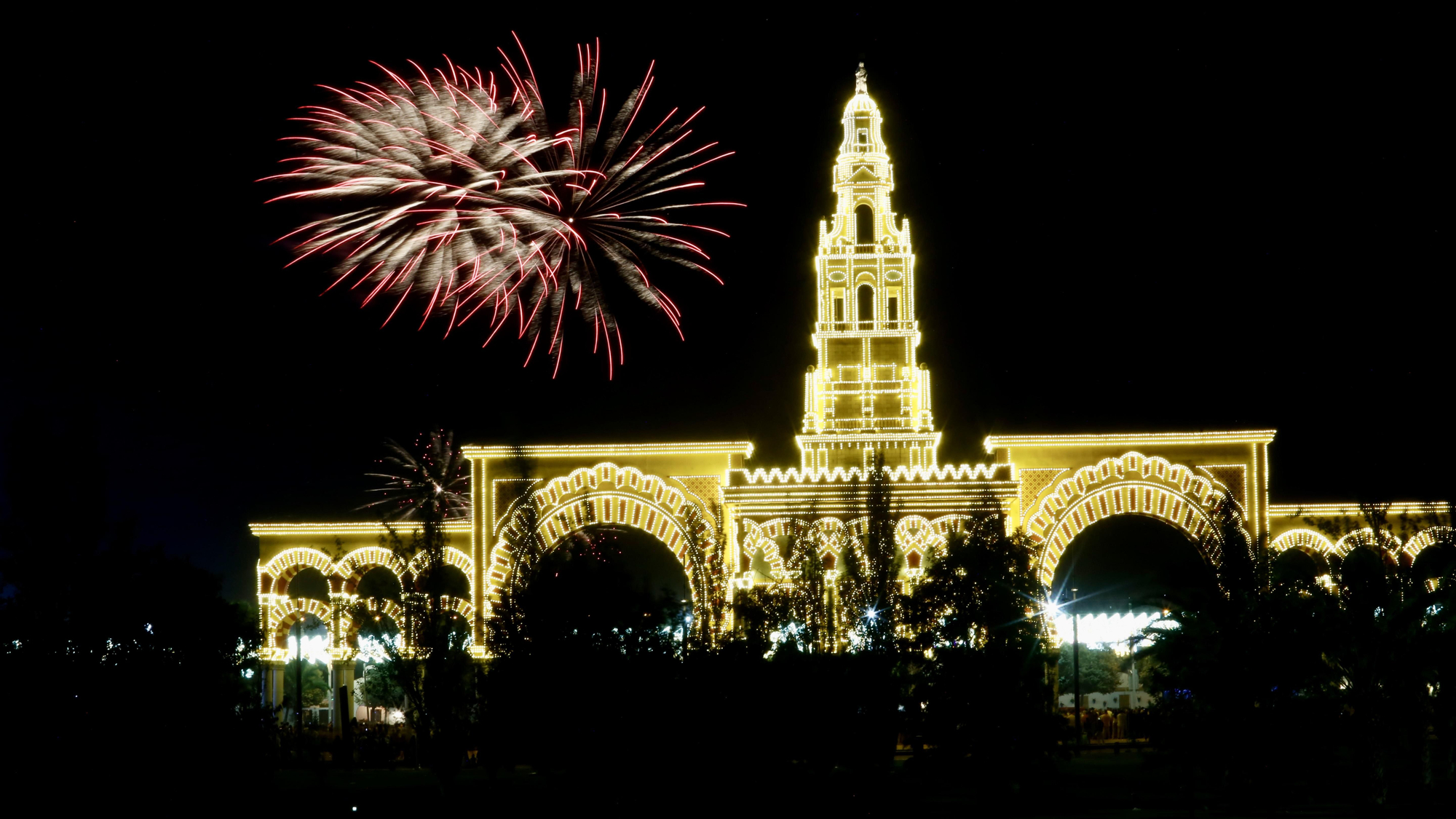 Comienzo de la feria 2026 y fuegos artificiales