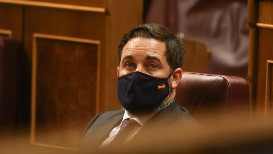 El líder de Vox, Santiago Abascal, en el Congreso