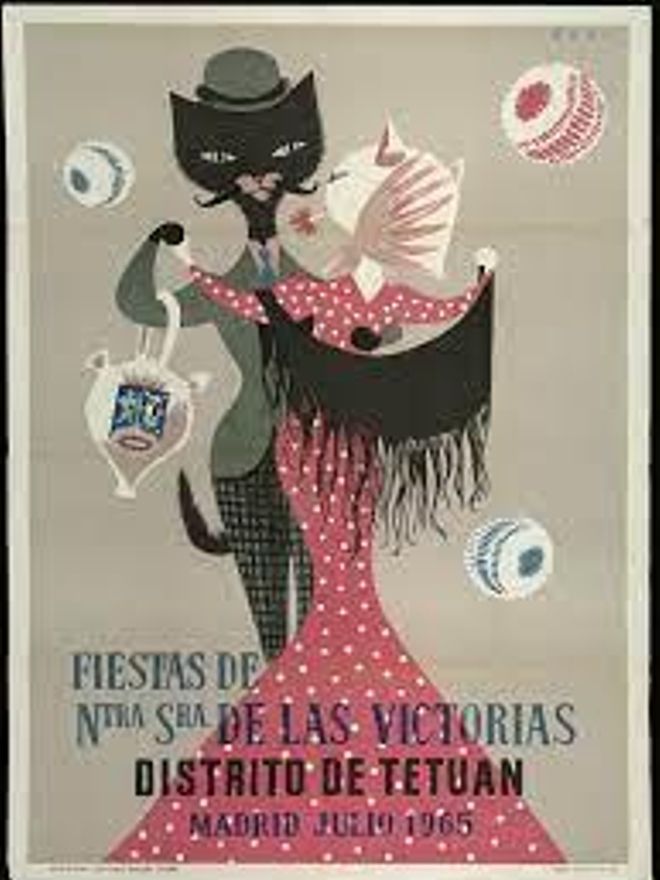 Cartel de fiestas de los años sesenta
