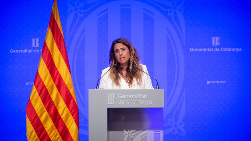 La portavoz del Govern, Patrícia Plaja, en rueda de prensa tras el Consell Executiu.