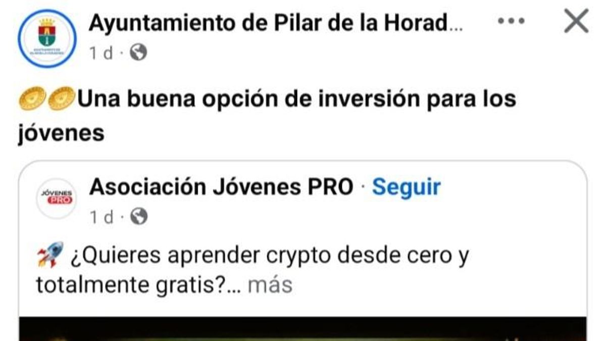 El PSOE pide cancelar un curso de criptomonedas promocionado por el Ayuntamiento de Pilar de la Horadada