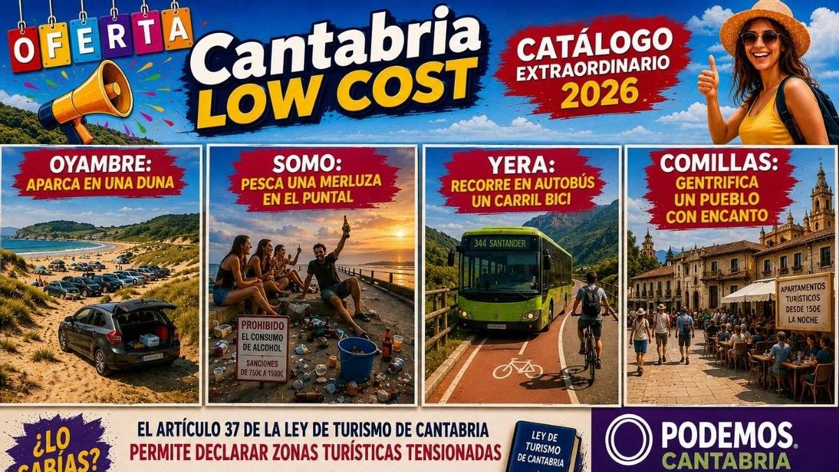 Podemos propone declarar zonas turísticas saturadas en más de 20 municipios de Cantabria