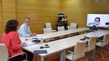 Un momento de la reunión telemática de la consejera de Economía con el sector de Economía Social de Castilla-La Mancha
