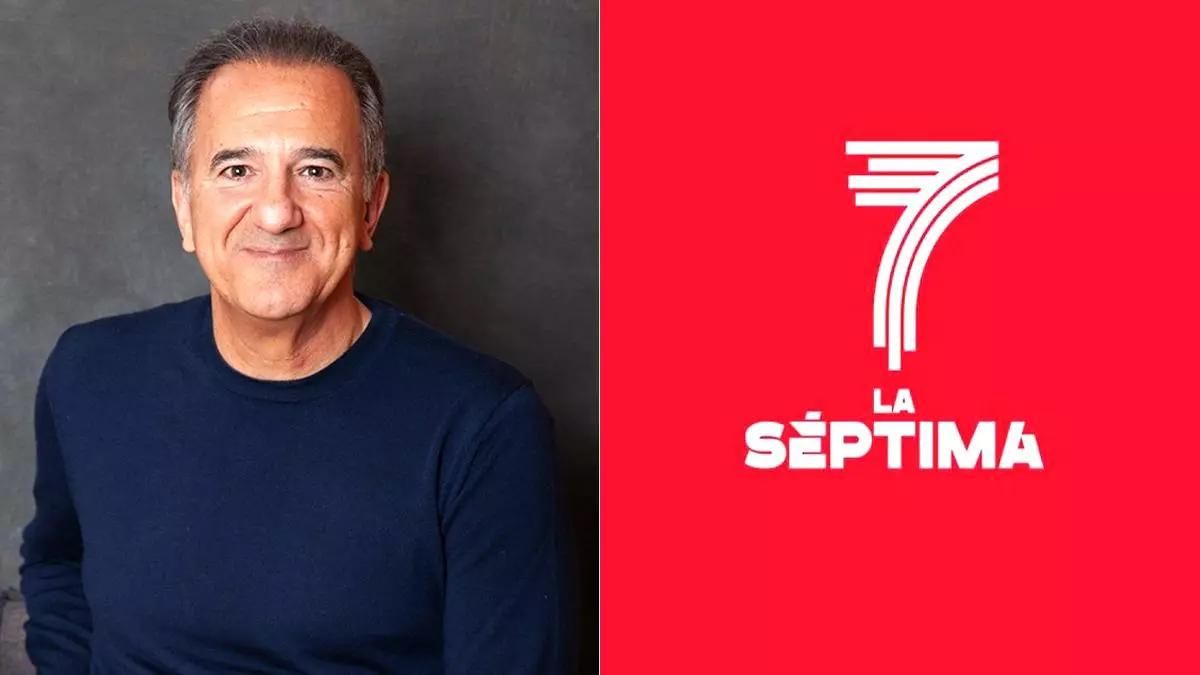 José Miguel Contreras y el logo de La Séptima
