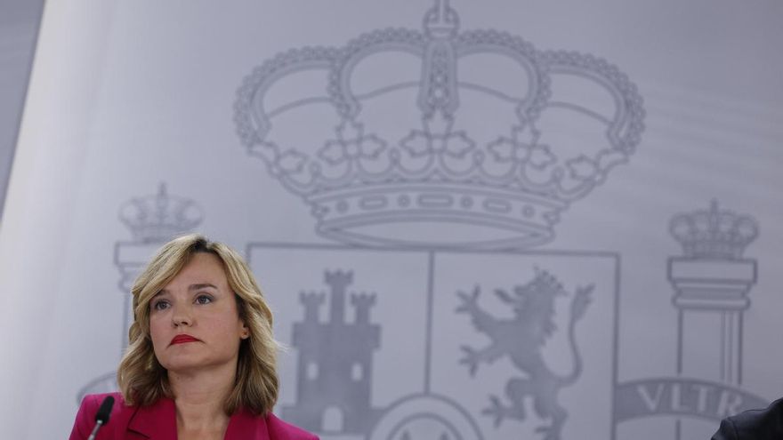 La ministra de Educación, Formación Profesional y Deportes y portavoz del Gobierno, Pilar Alegría, durante una rueda de prensa posterior a la reunión del Consejo de Ministros