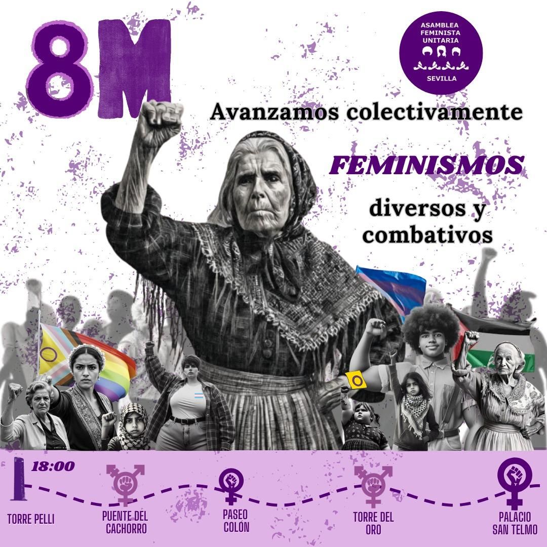 Cartel de manifestación por el 8M de AFUS