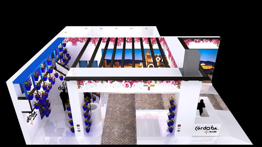 El Ayuntamiento lleva un patio cordobés de 111 metros a Fitur y se aleja del pabellón de Andalucía