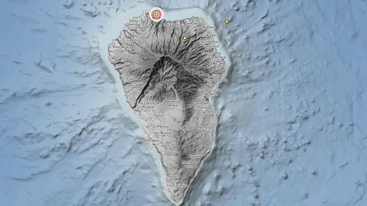 La Palma  registra  tres sismos en el norte de la Isla, fuera de la zona de la erupción del Tajogaite