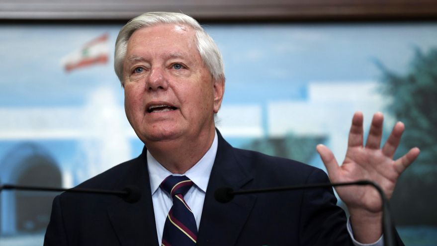 Fotografía del senador estadounidense Lindsey Graham. EFE/Wael Hamzeh