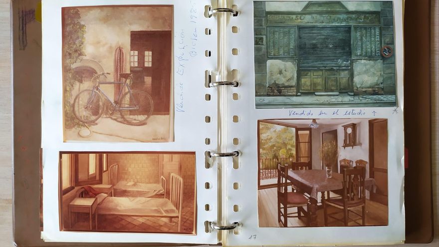 Captura del cuaderno personal de registro de la pintora