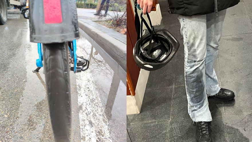 El desgaste y el poco agarre de las ruedas macizas de Bicimad inquietan a sus usuarios después de varios accidentes