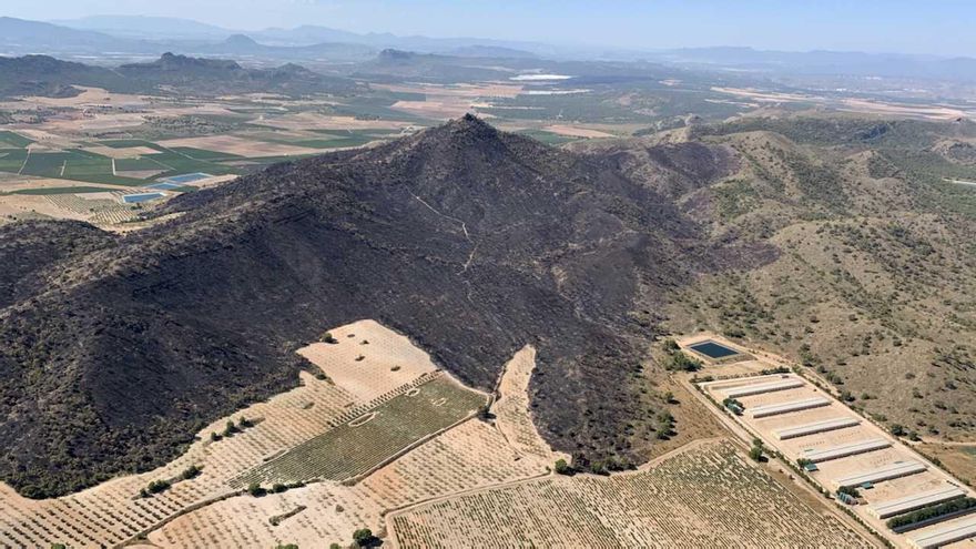 Extinguido el incendio en Jumilla tras calcinar 400 hectáreas