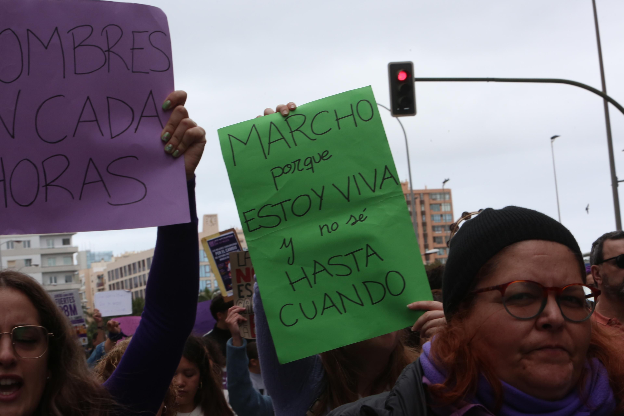 Así se vivió la manifestación por el 8M en Gran Canaria