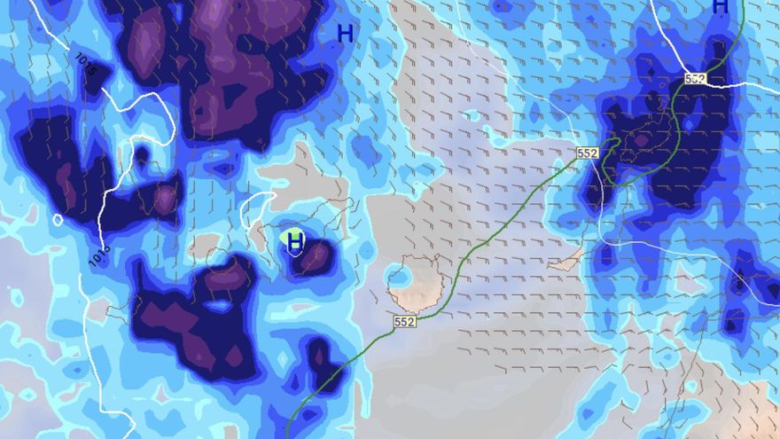 Tiempo en Canarias: lluvia en todas las islas y nieve en El Teide después de Navidad