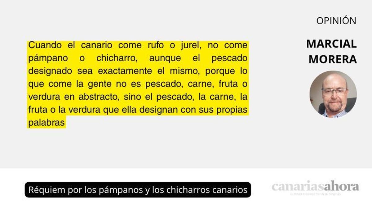 Réquiem por los pámpanos y los chicharros canarios
