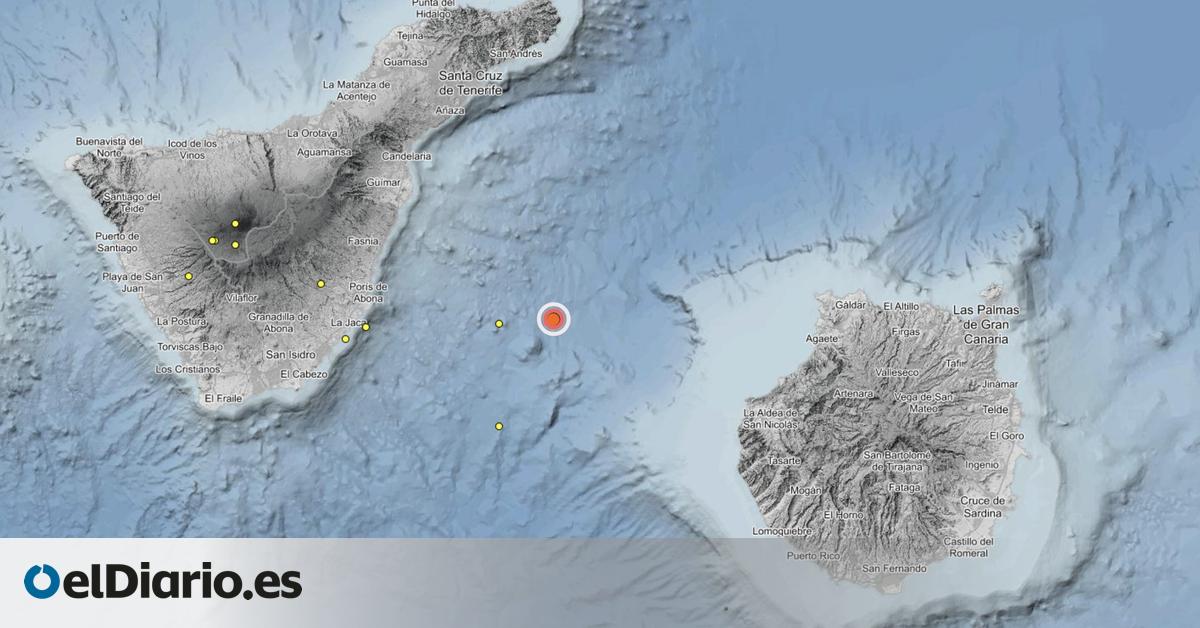 Un terremoto de 3,5 sacude el mar entre Tenerife y Gran Canaria y es sentido en ambas islas