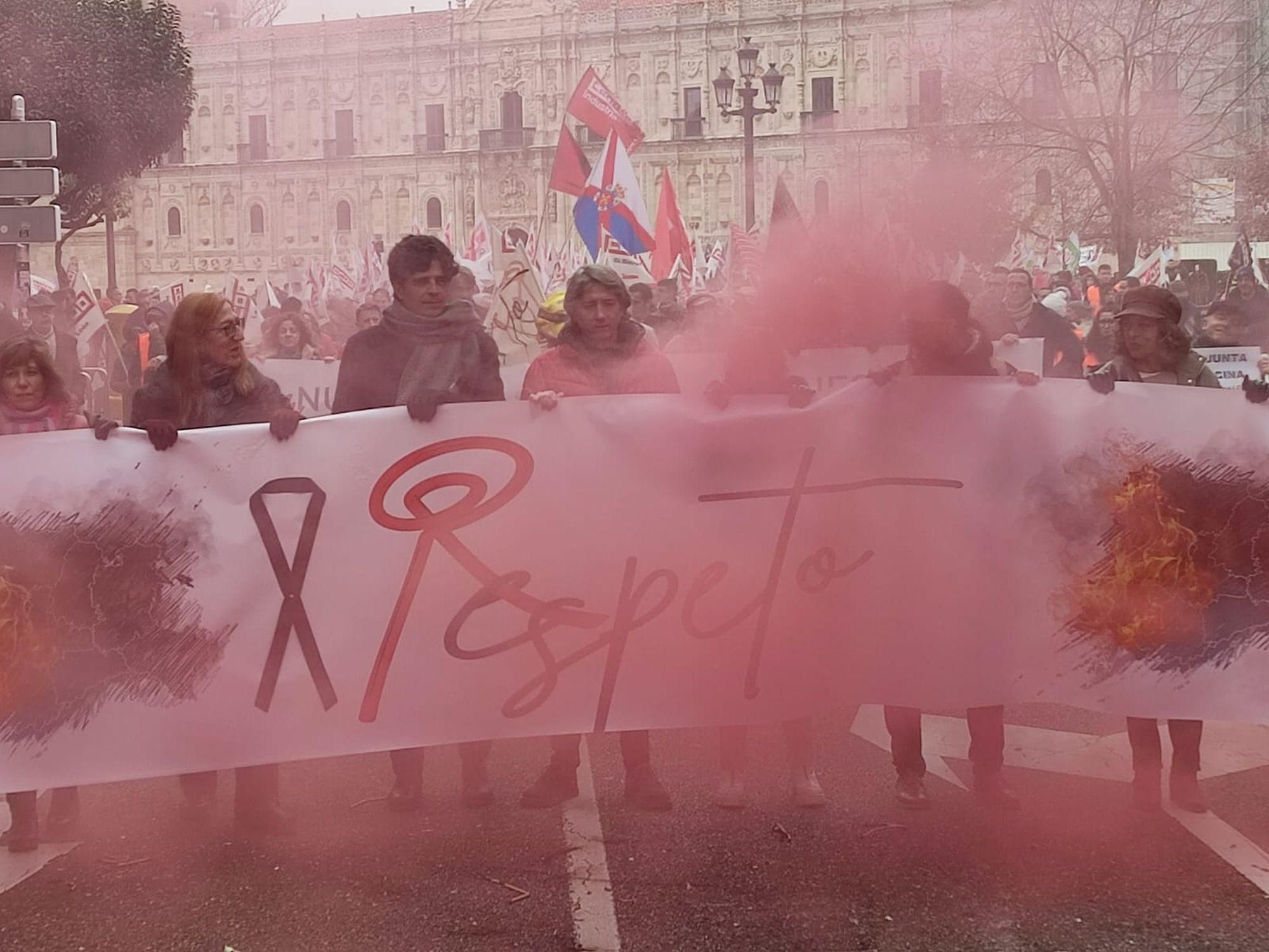 Manifestación en León contra las políticas de incendios forestales de la Junta