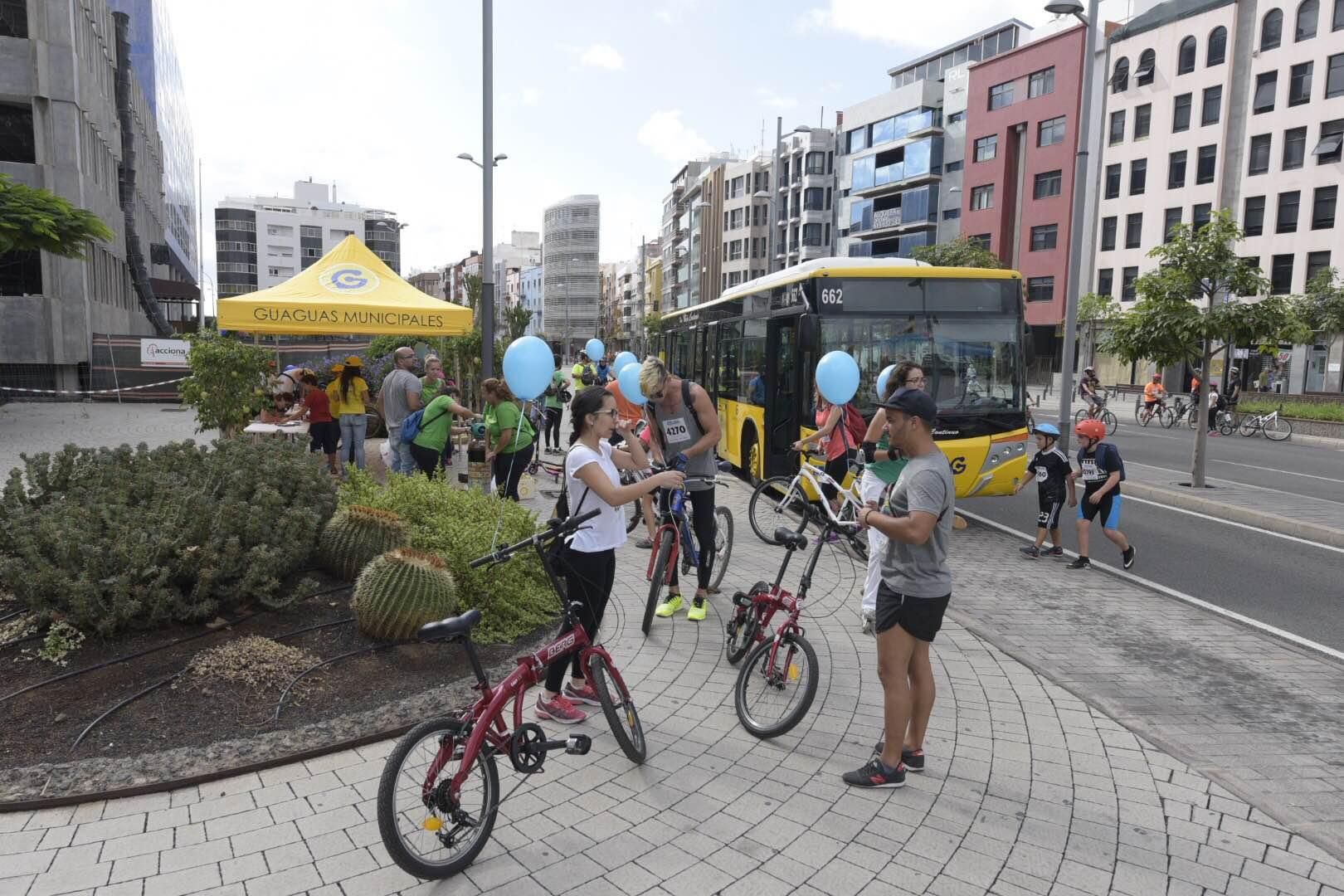 Fiesta de la Bicicleta y del Peatón en Las Palmas de Gran Canaria.