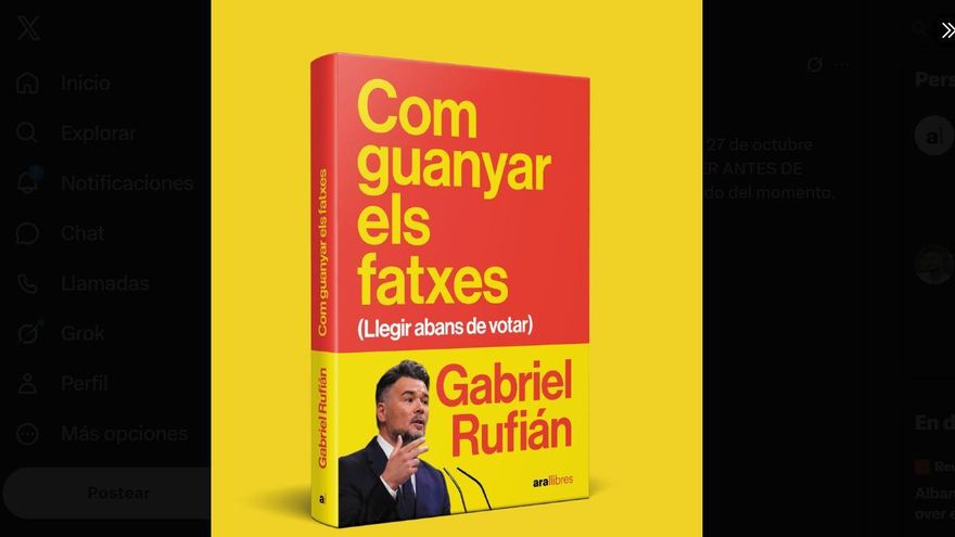 La portada de 'Cómo ganar a los fachas (leer antes de votar)', el libro escrito por Gabriel Rufián de la editorial 'Ara llibres'