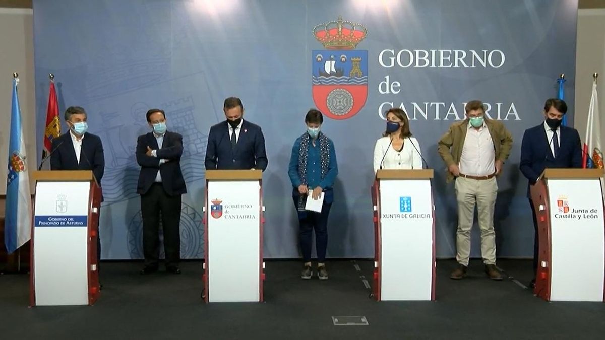 Rueda de prensa de los consejeros de Galicia, Asturias, Cantabria y Castilla y León y los representantes de UPA, ASAJA y COAG