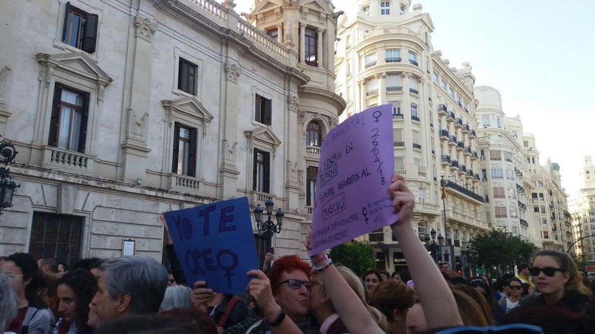 Manifestación en Guadalajara con motivo de la lectura de la sentencia de La Manada