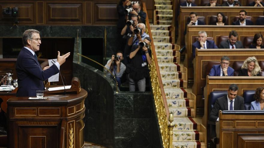 Feijóo revienta con ETA el debate en el Congreso mientras Sánchez defiende la migración por “humanidad y necesidad”