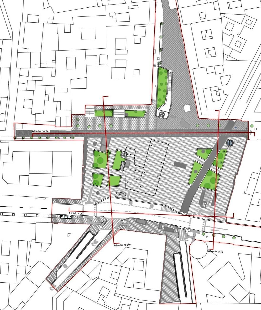 Planta de la remodelación de Jacinto Benavente