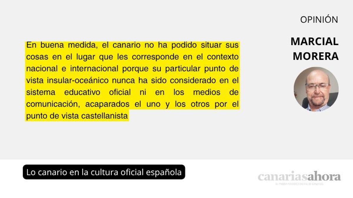 Lo canario en la cultura oficial española