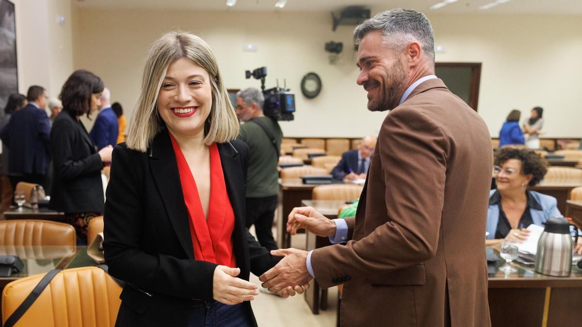 Los diputados del PSOE Laura Berja y Felipe Sicilia